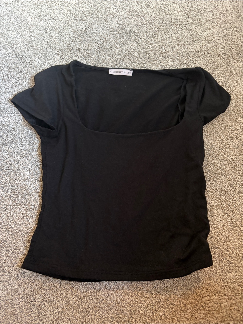 Sincerly Jules Black Scoop Neck Short Sleeve Tee